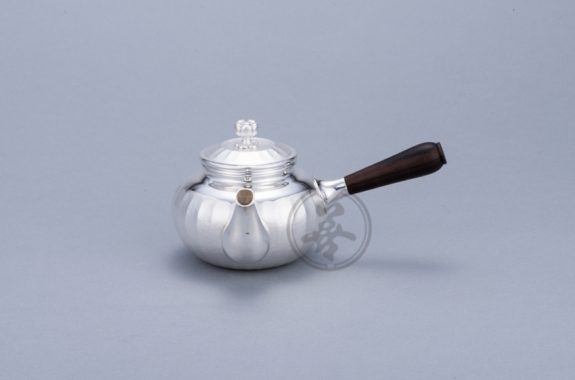 善興 純銀 急須 立筋（白） | 森銀器製作所