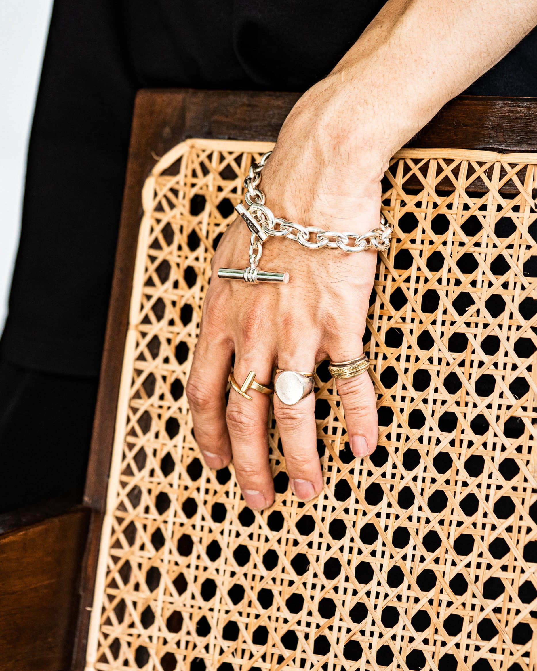 WAKAN SILVER SMITH WAKUGI ring M -MORLS-