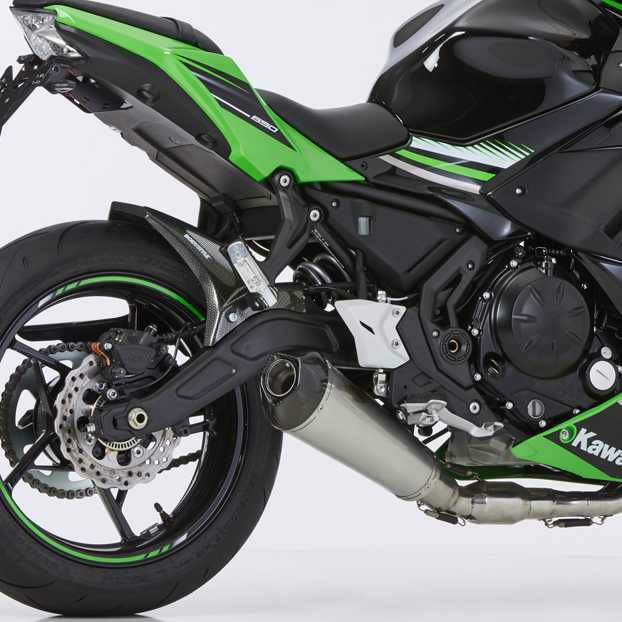 HURRIC フルエキゾーストマフラー Supersport ブラック KAWASAKI Ninja