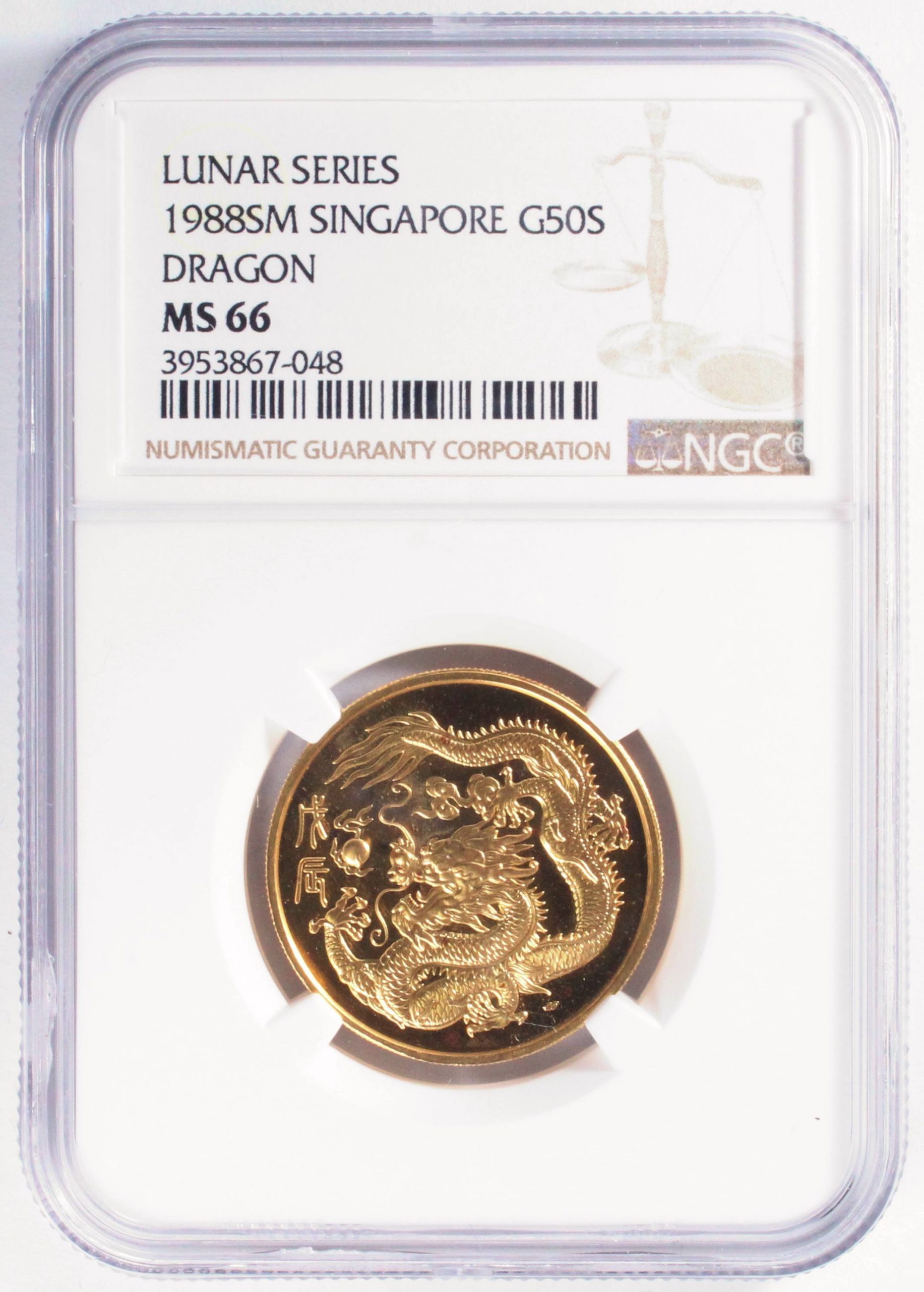 シンガポール 50 singold 1988年 NGC鑑定【MS66】 | ミスターコインズ