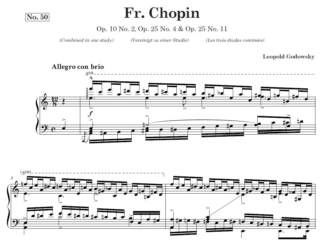 レオポルド・ゴドフスキー：ショパンのエチュードによる練習曲(未完成