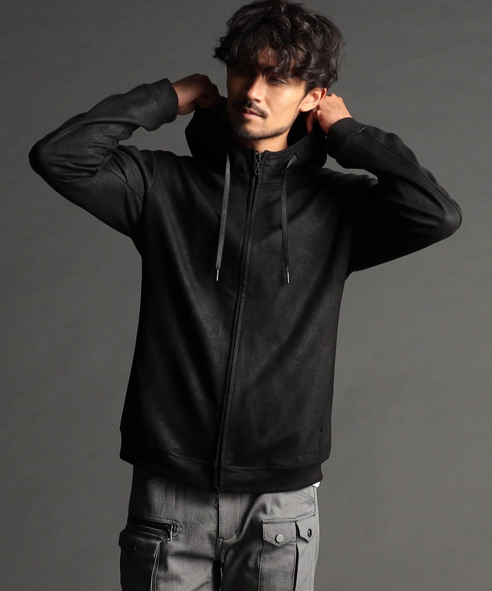 24年モデル EC限定再販売】アラカルトスウェード調 ジップアップ