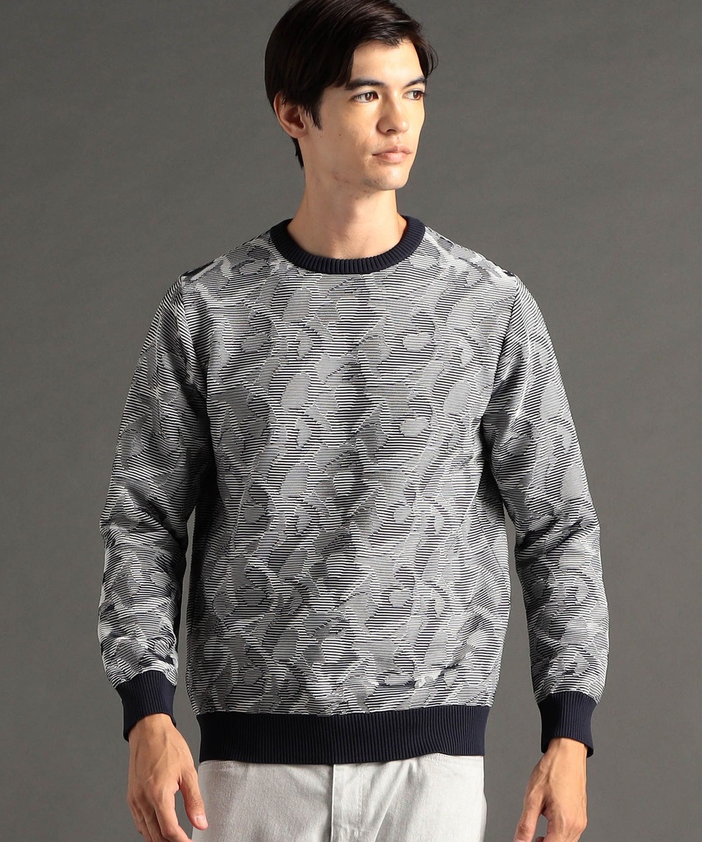 ex/tra】ECOPET デジタルカモ ガータークルーネックニット｜プル
