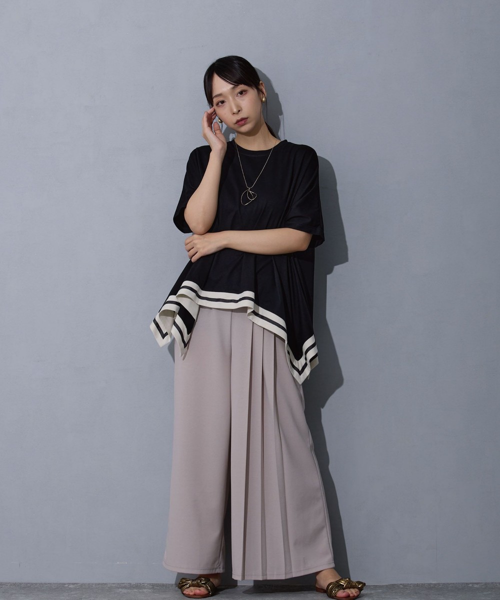 アシンメトリープリーツパンツ｜その他パンツ｜ニコル公式通販サイト