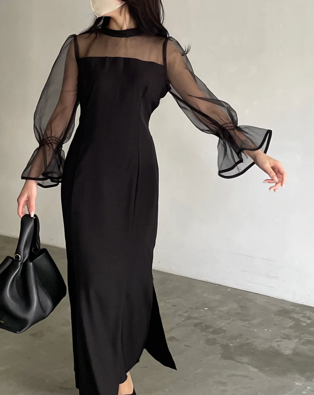 スタンドカラーマーメイドドレス – nairo