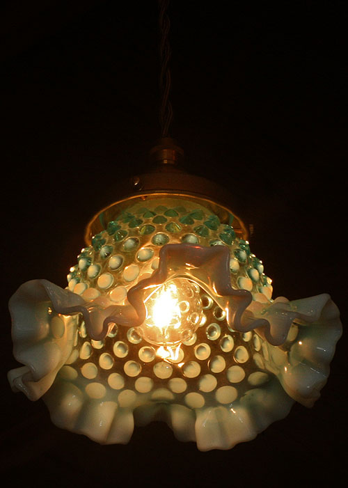 アメリカ〉1950年フェントン社製 ホブネイル 人気のブルーアンティーク