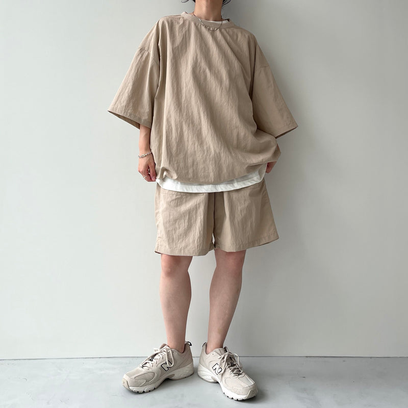 premium nylon setup / beige（プレミアムナイロンセットアップ