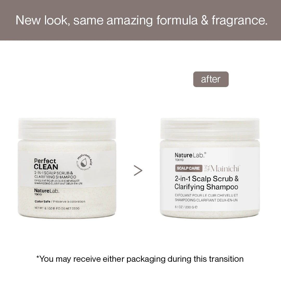 Mainichi 2-in-1 Scalp Scrub & Clarifying Shampoo – NatureLab. TOKYO