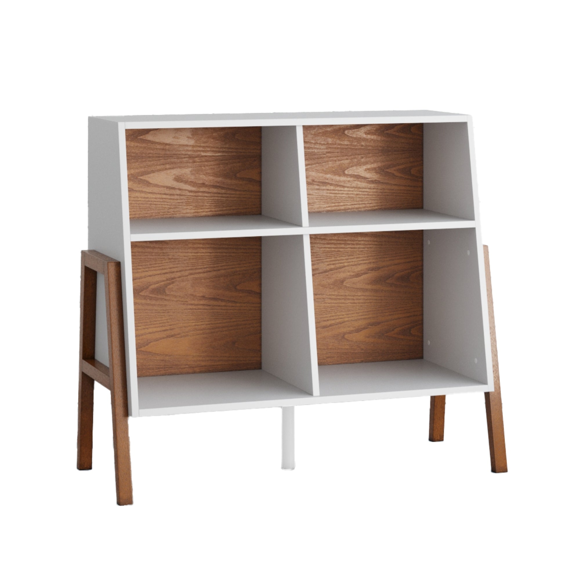 Telos Mid-Century White Storage Organizer Set of 2 | Nathan James