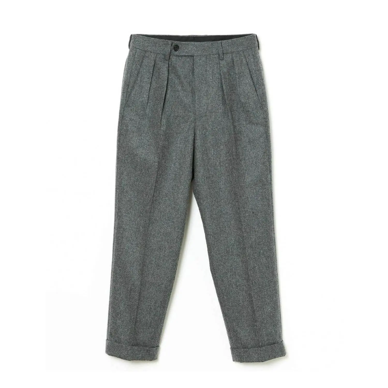 BRITISH MADE ポーツマスパンツ グレーフラノ 英国調トラウザーズ