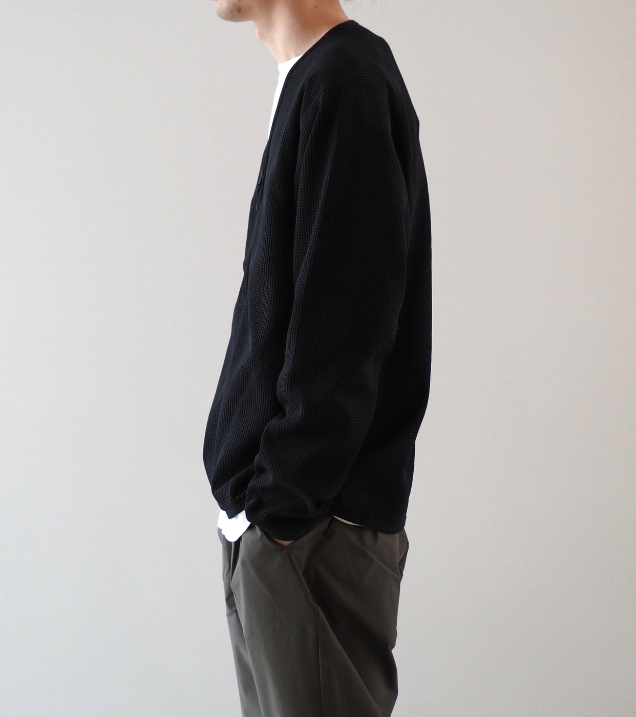 Goldwin ワッフル ライト カーディガン , Black – Navyblue