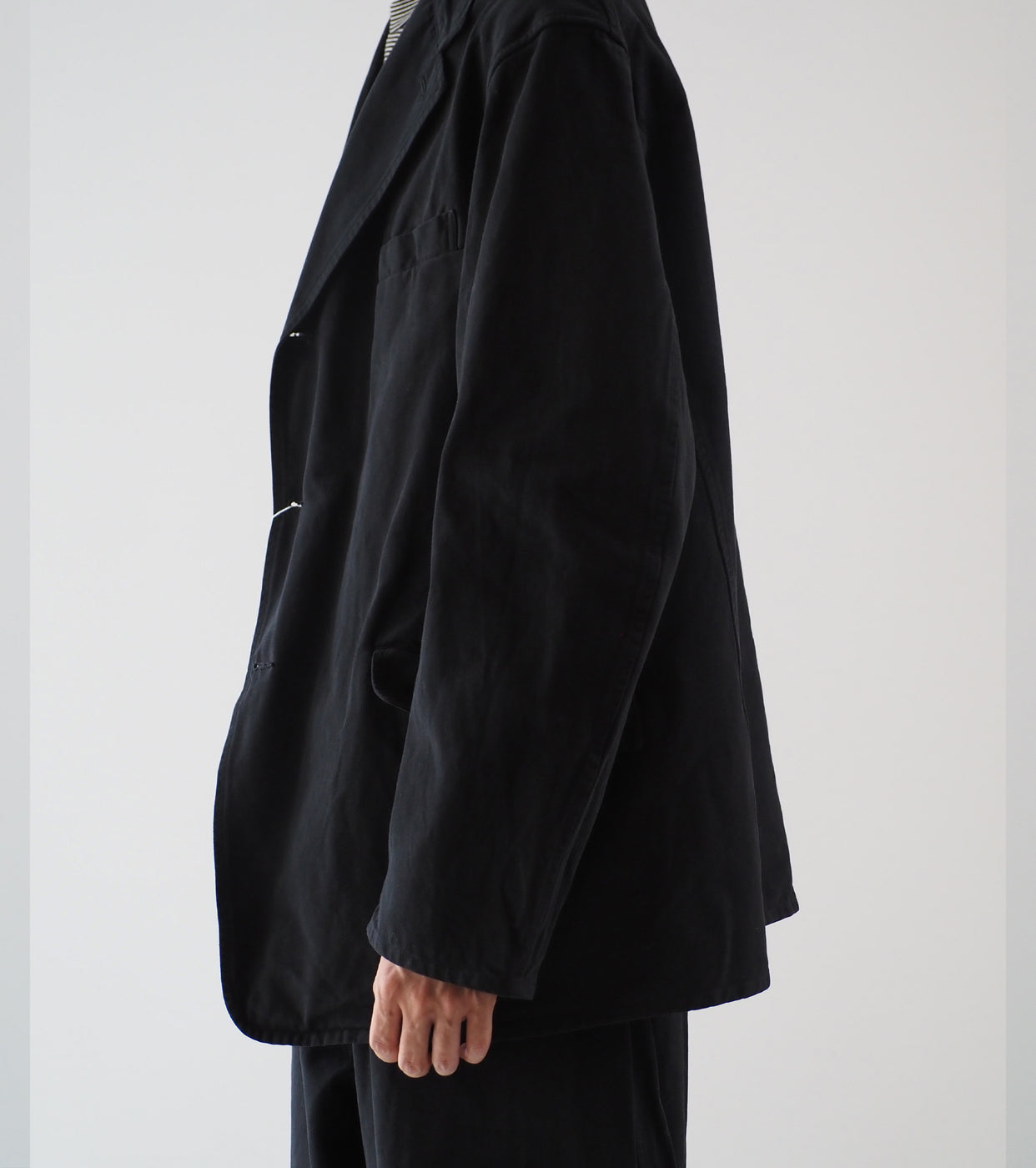 COMOLI 製品染 ジャケット, Black – Navyblue