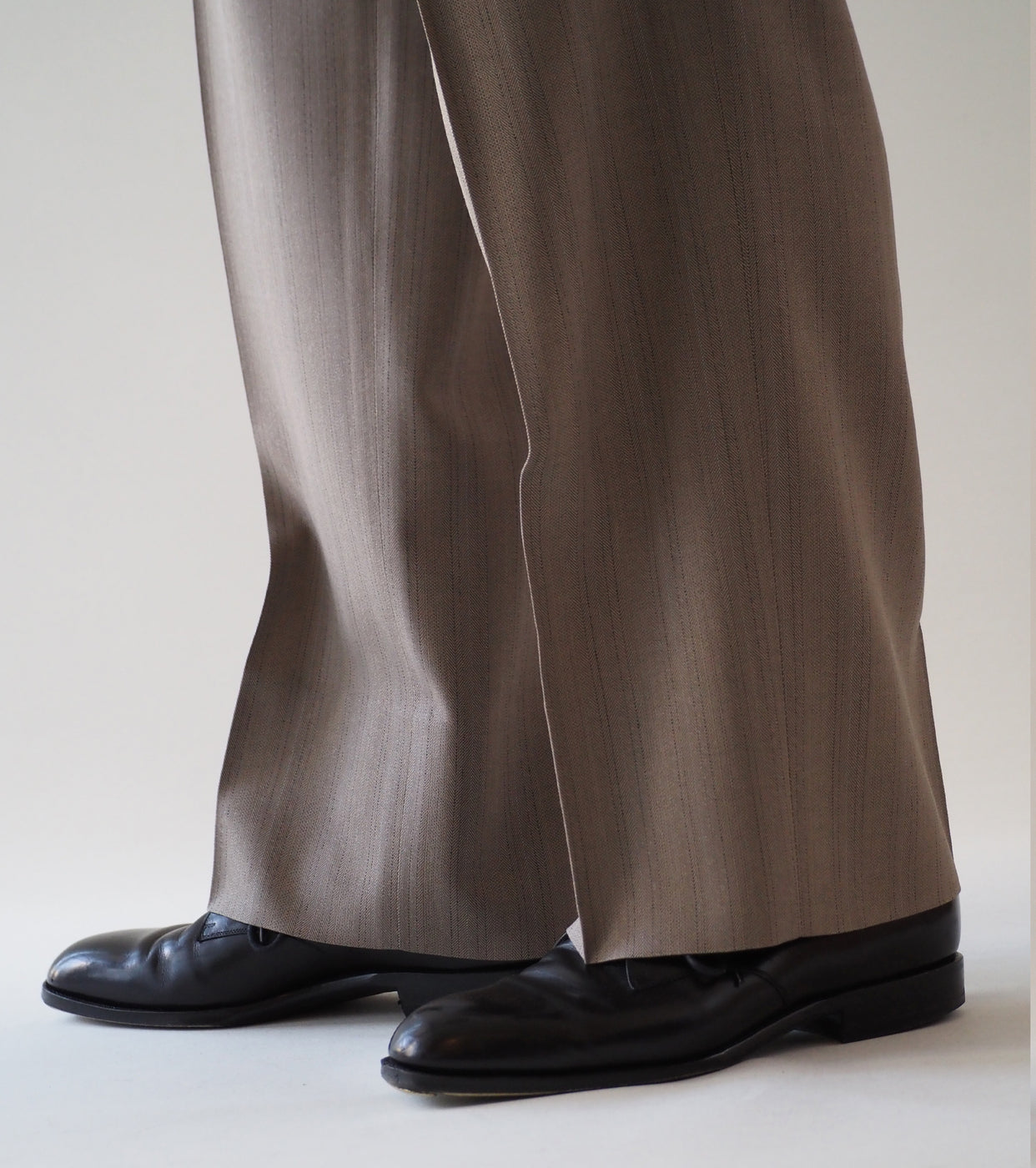 MAATEE＆SONS SET UP TROUSER 2 , L Brown – Navyblue