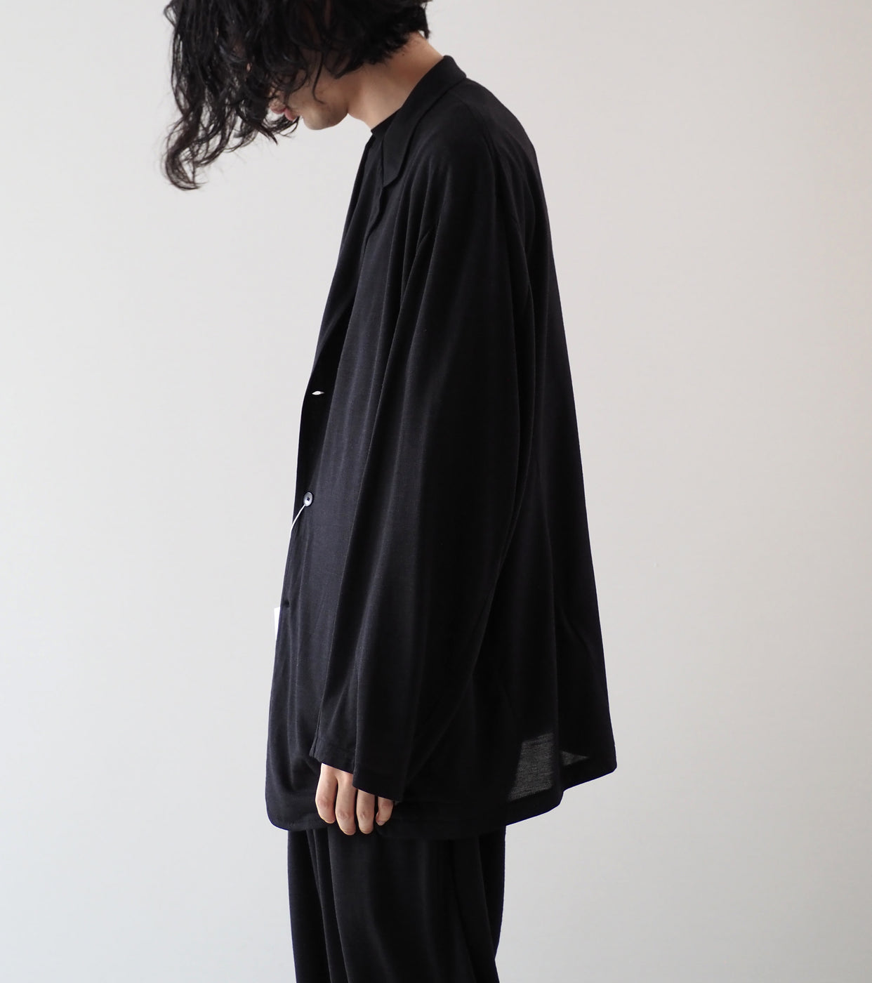 COMOLI サマーウール ジャケット , Charcoal – Navyblue