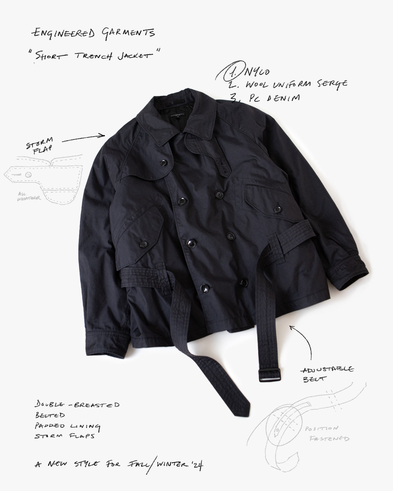 IN FOCUS: Engineered Garments Short Trench Jacket | Nepenthes London