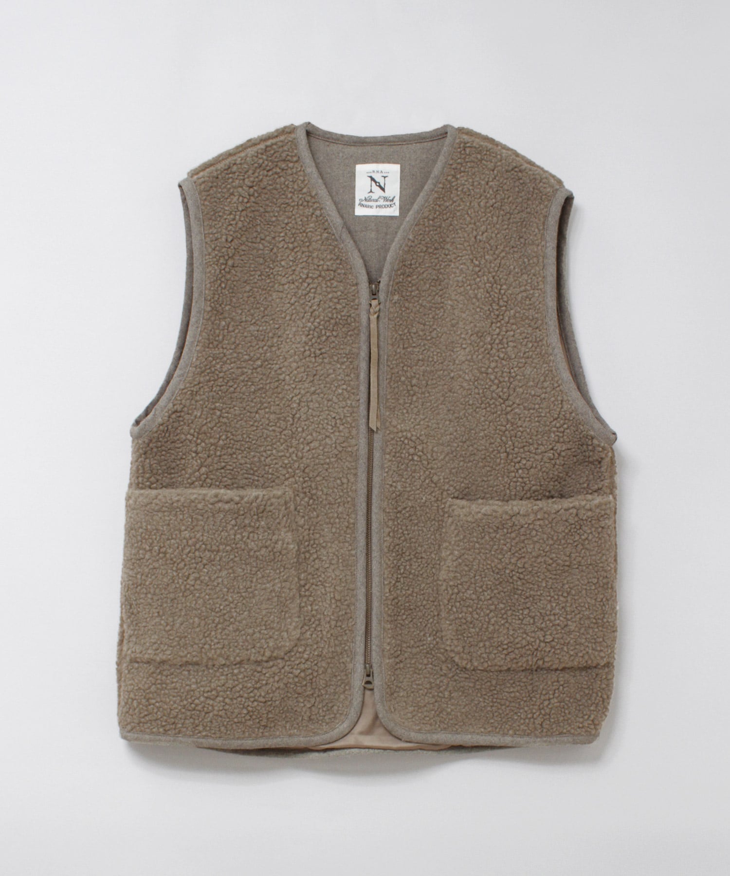 V0169 ウールボアベスト(F チャコール): アウター - RNA ONLINE STORE