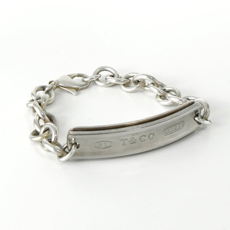 ティファニー 1837 プレート シルバー925 IDブレスレット チェーン
