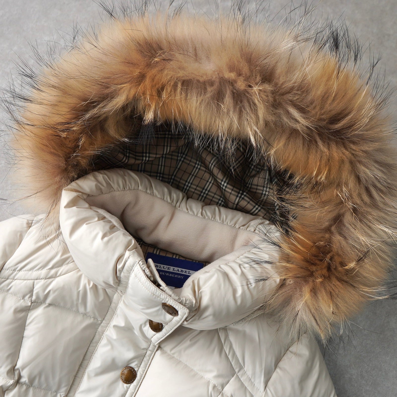 バーバリー ブルーレーベル ファー ダウンジャケット ダウンコート