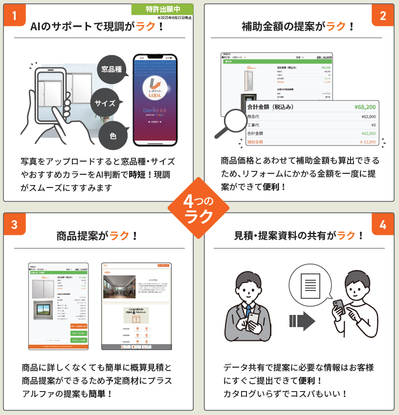 リフォーム営業アプリ「L-ポケット」にAI技術を使い写真をアップする