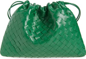 Bottega Veneta Medium Dustbag Intrecciato Leather Shoulder Bag