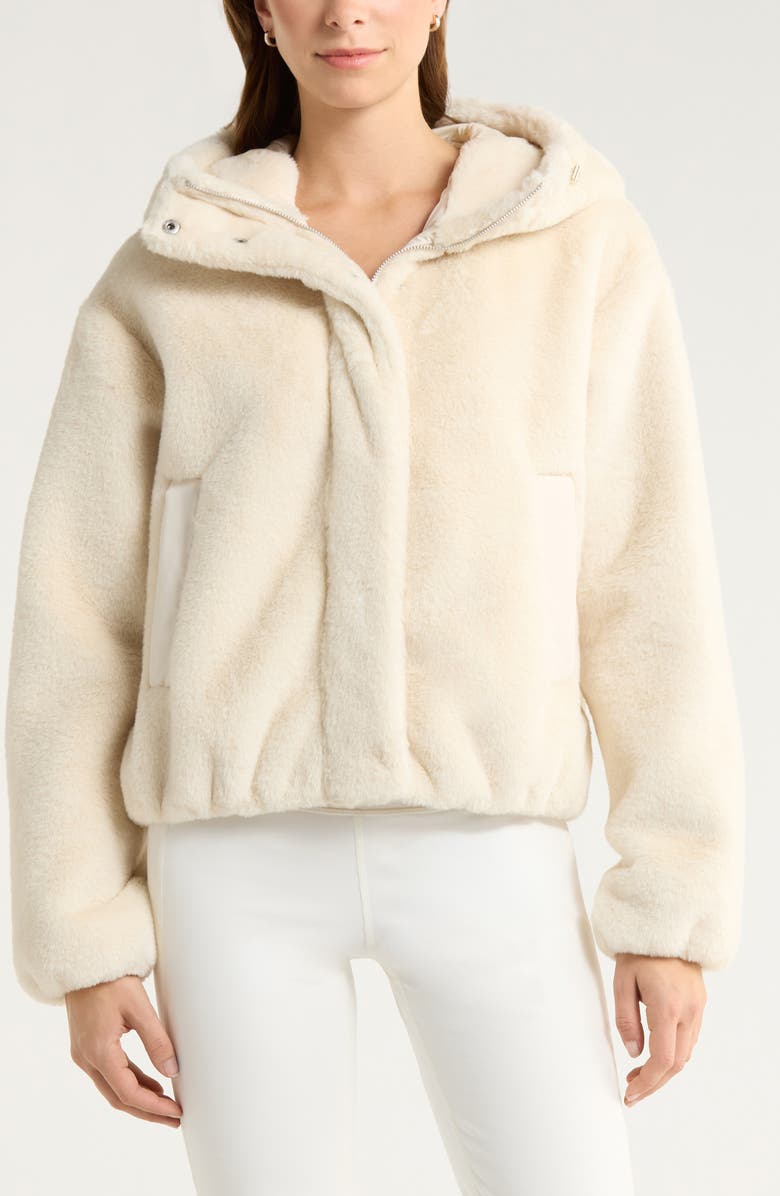 Zella Faux Fur Hooded Jacket | Nordstrom