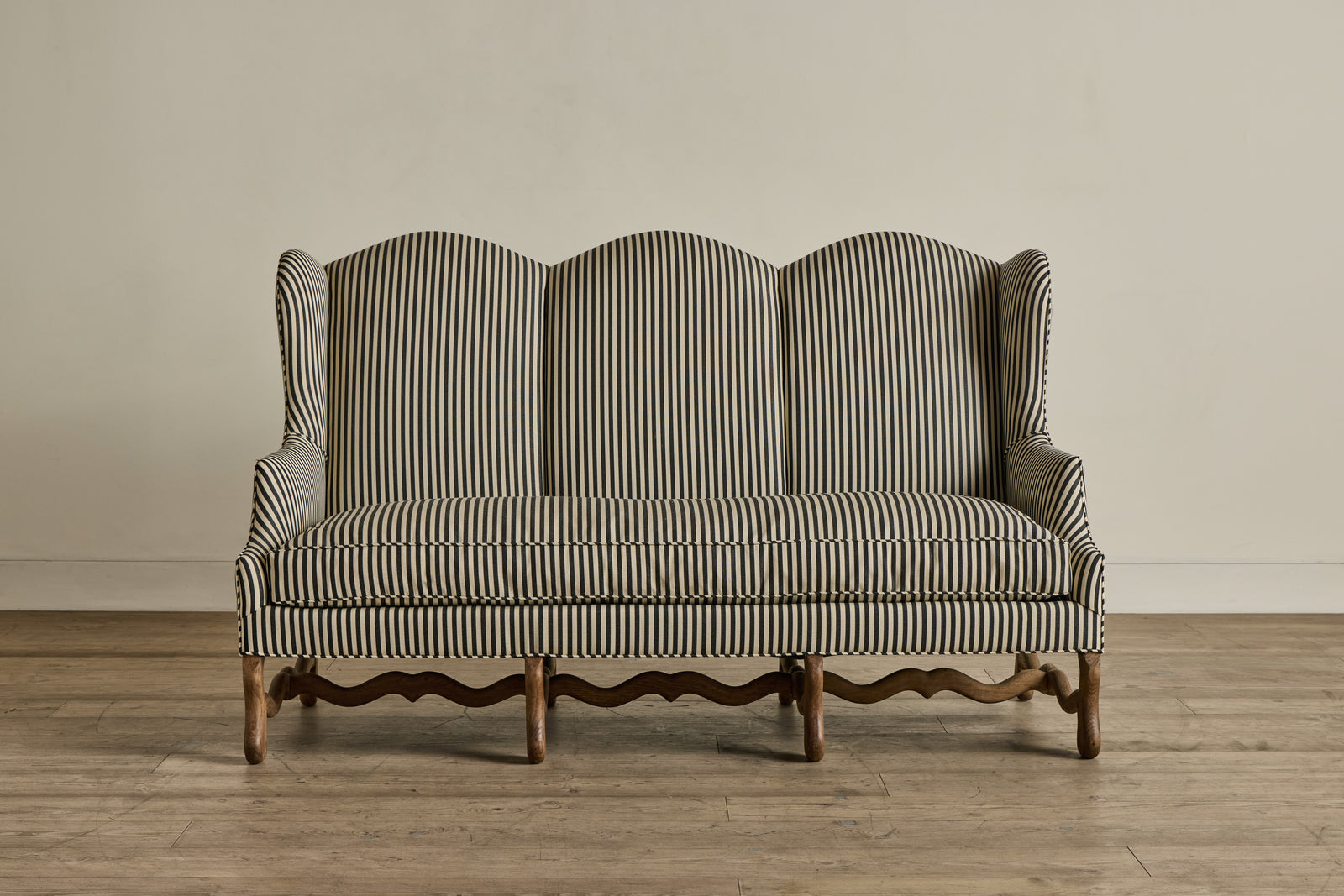 Striped High Back Sofa – Nickey Kehoe