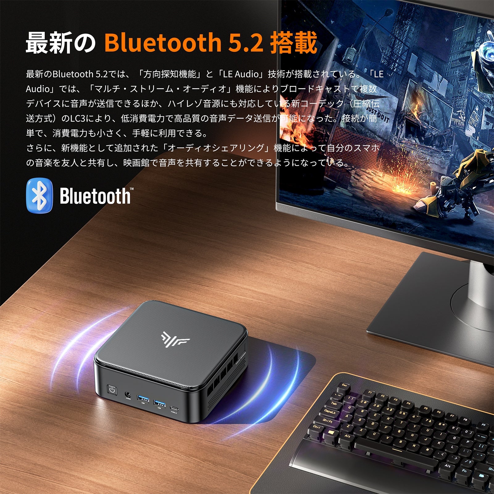 NIPOGI ミニpc AMD Ryzen 5 7430U (6C/12T最大4.30GHz) mini PC 16GB