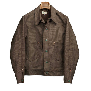 Wythe FW24 Ranch Jacket in espresso brown Wabash stripe Japanese