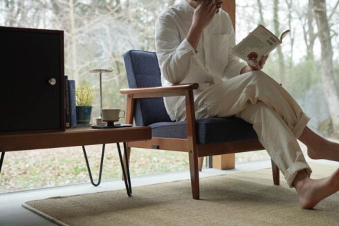 カリモク60 Kチェア 1シーター ワイド モケットグリーン［W36141QW