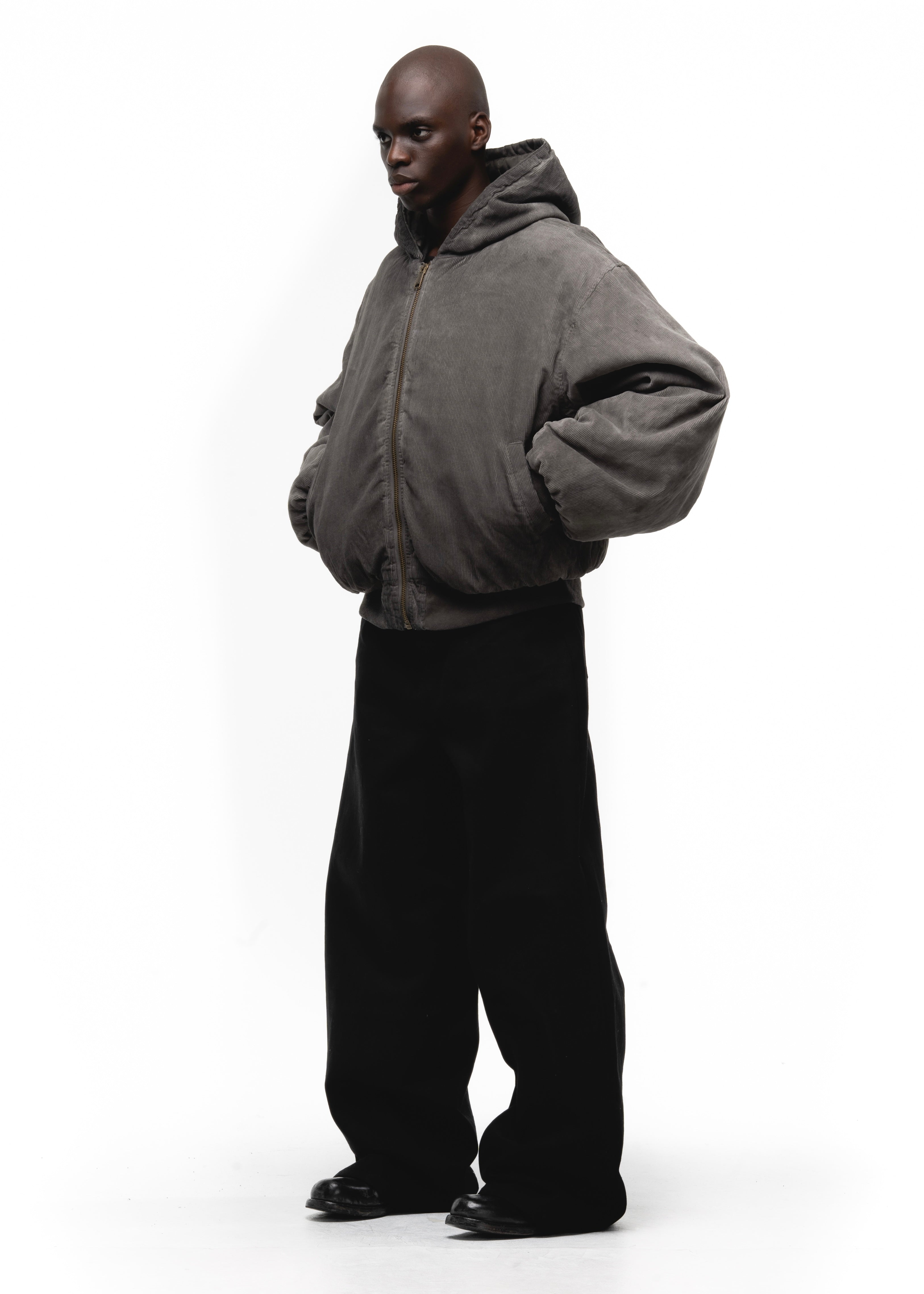 REVERSIBLE ONYX BOMBER JACKET BEIGE – NO/FAITH STUDIOS