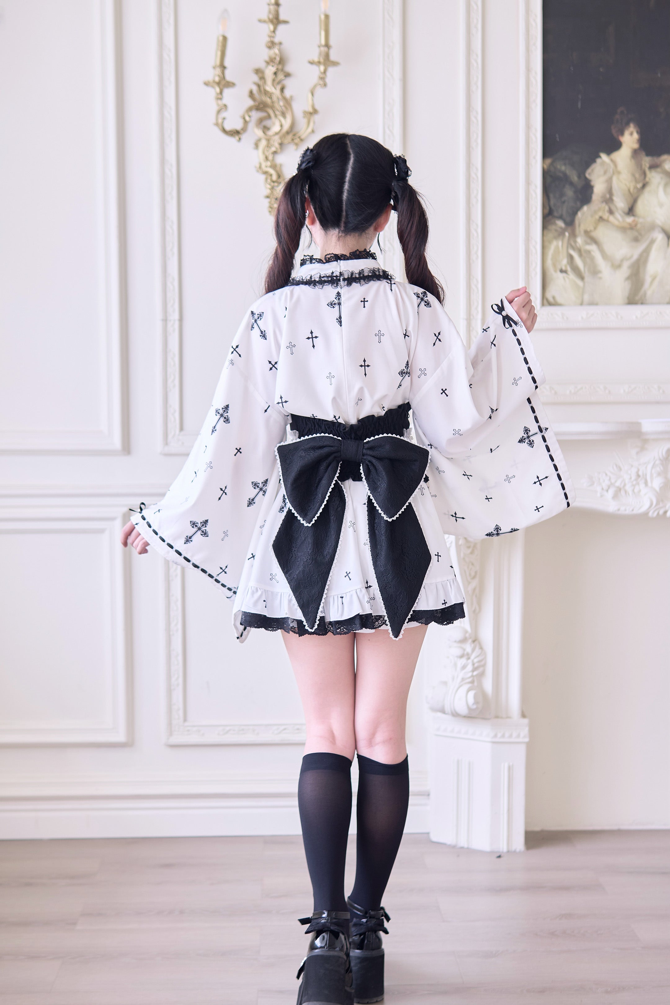 Gothic Cross Print Yukata Set – NoGenki