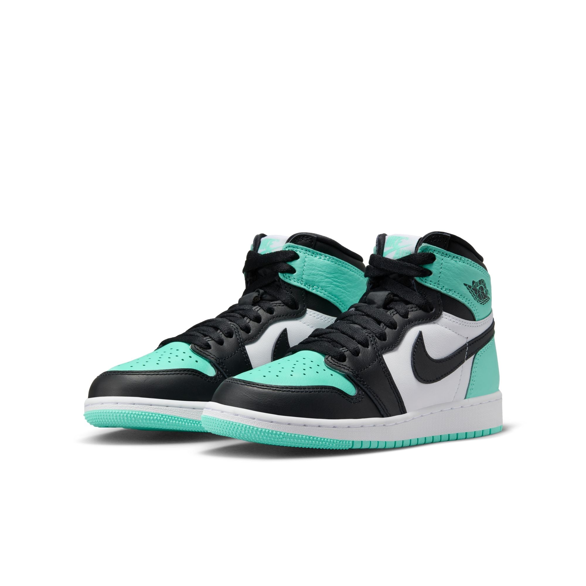 Jordan - Boy - GS Air Jordan 1 High OG - White/Black/Green Glow