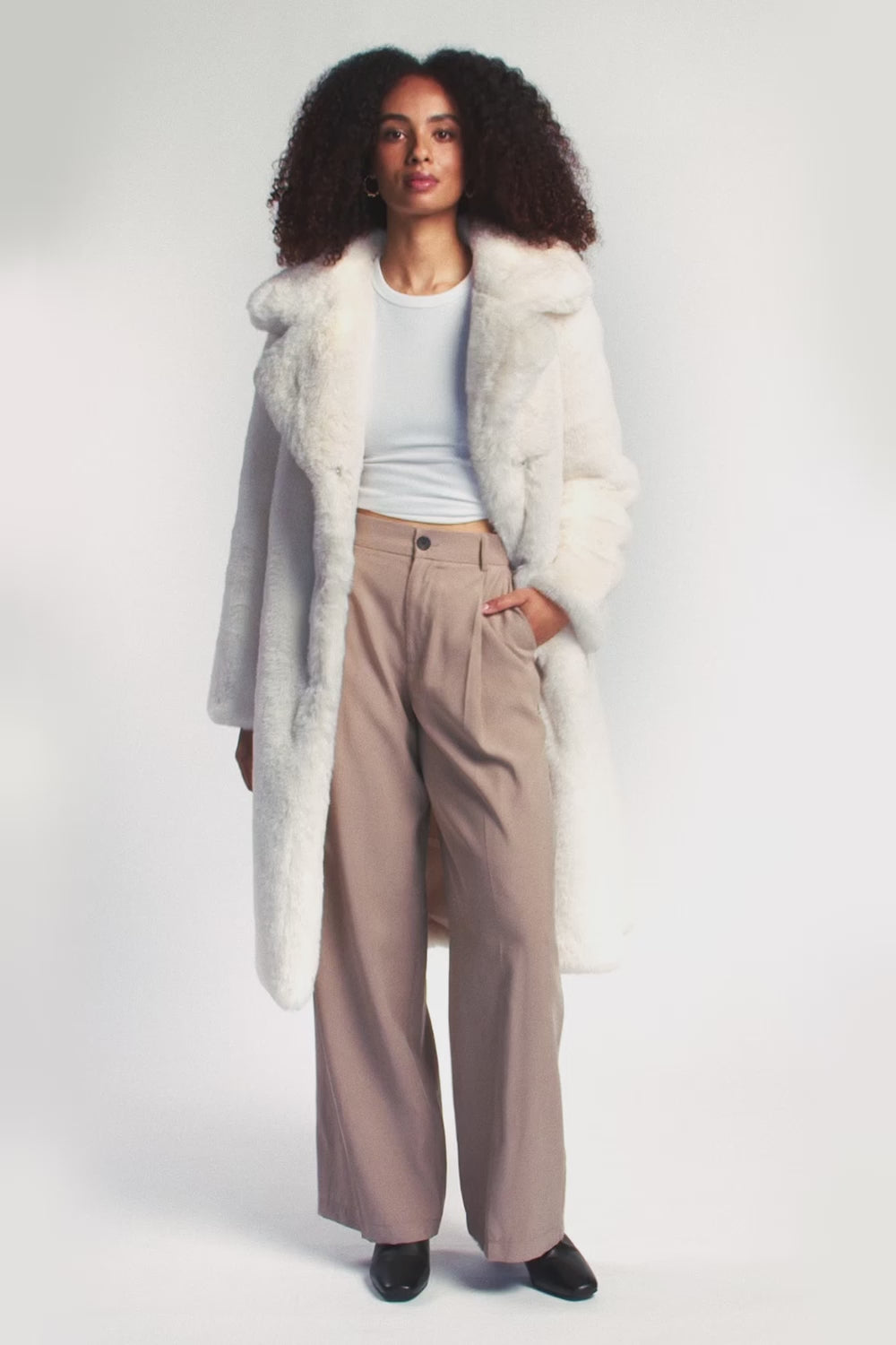 Savannah Long Length Vegan Fur Coat | Noize