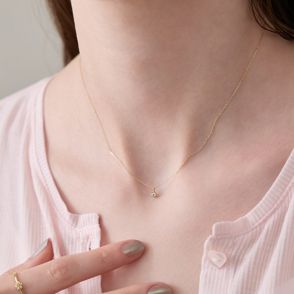 K10ダイヤモンドネックレス（0.04ct）｜ネックレス｜ノジェス 公式