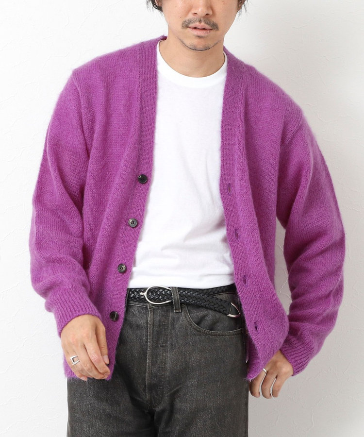 BATONER/バトナー】PURE MOHAIR V CARDIGAN ピュアモヘヤ Vネック