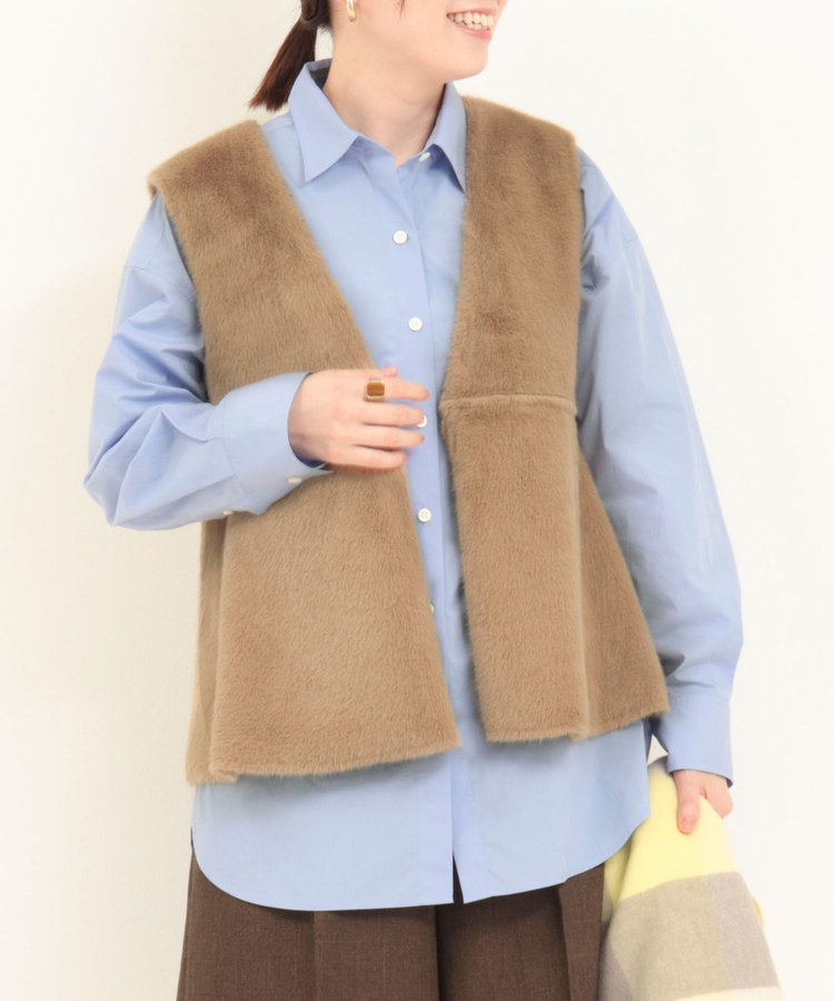 フェイクムートンファーベスト（5-0807-6-04-002）｜MICO COULIER