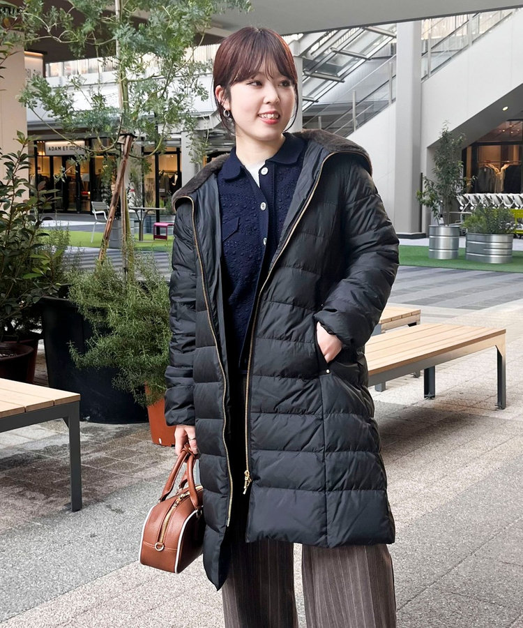 毛皮 ロングコート 13号 Nichro Fur ダークブラウン ミンク 毛皮 中古