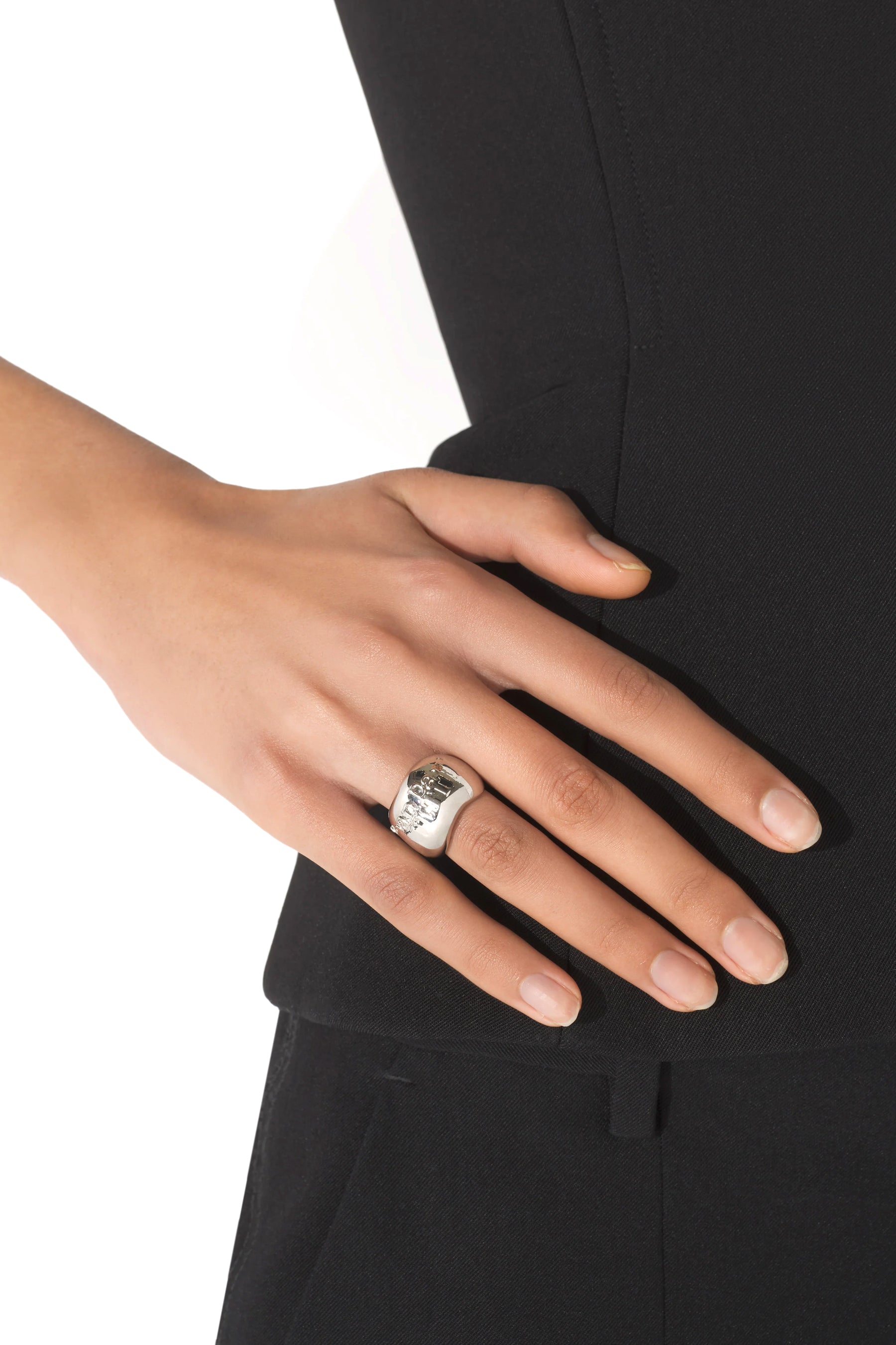 Jean Paul Gaultier ジャン ポール ゴルチエ FW25 LOGO RING / SIL