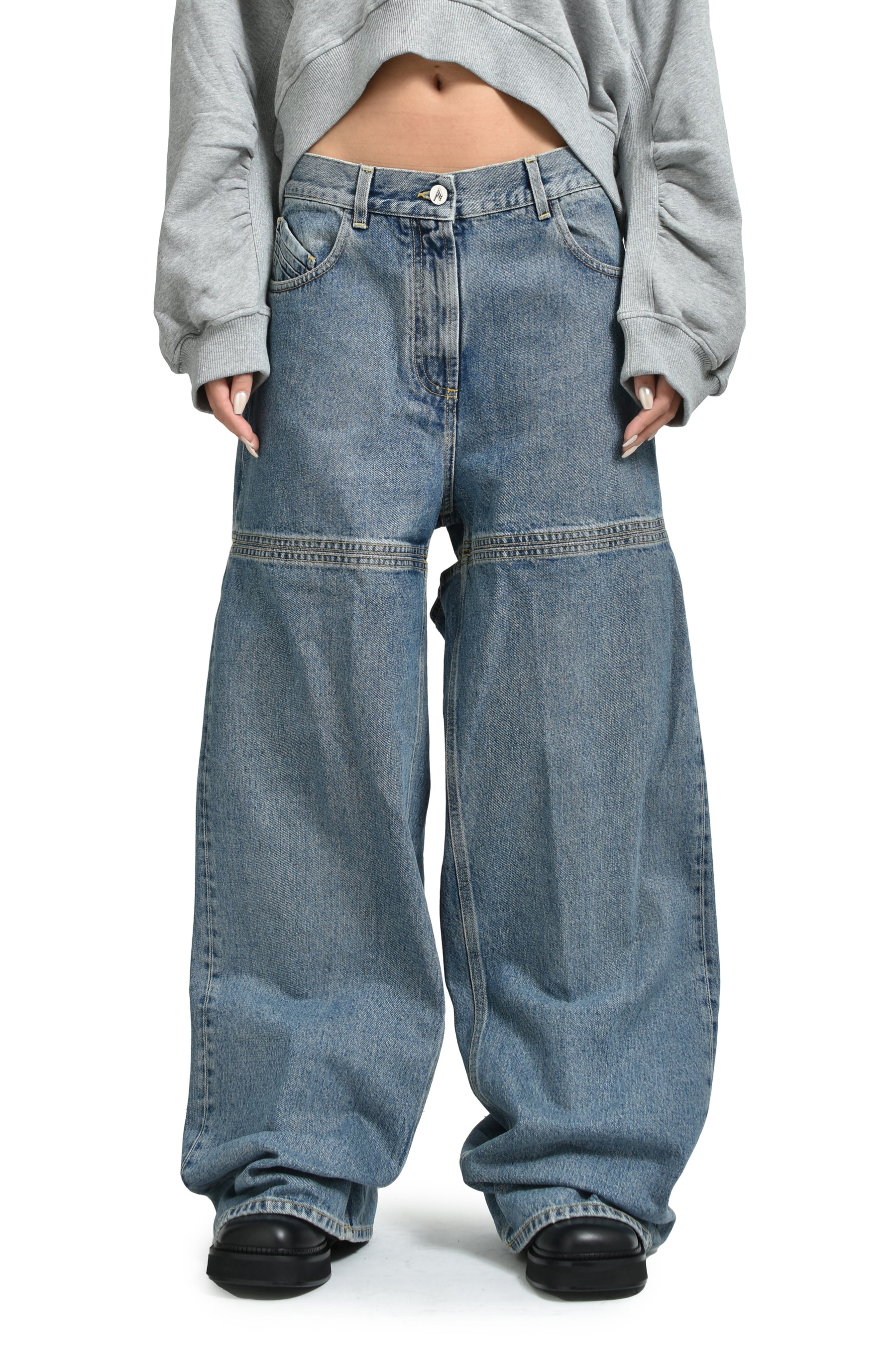 THE ATTICO ジ・アティコ FW25 LONG PANT / BLUE - NUBIAN ヌビアン