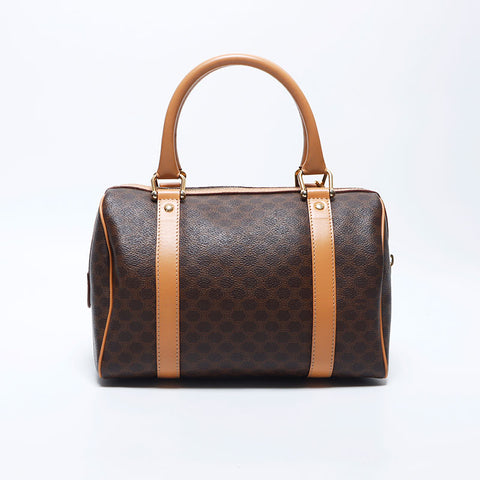 セリーヌ CELINE マカダム PVC トリンオフ ロゴ 2way ボストンバッグ