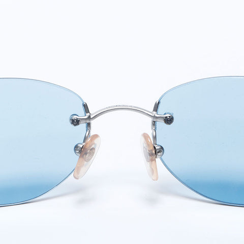 シャネル CHANEL リムレス ココマーク サングラス ブルー WS11234