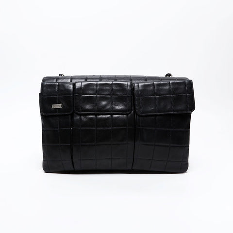 CHANEL 10th series 2005-2006 Chocolate bar lambskin matelasse