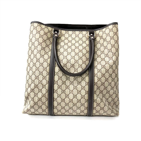 グッチ GUCCI GGスプリーム トートバッグ 総柄 PVC レザー A4サイズ可