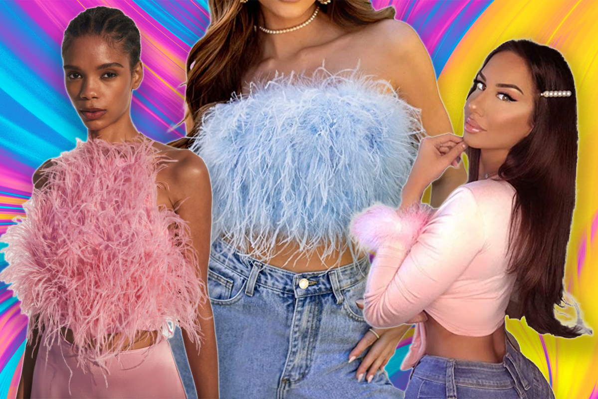 10 stylish feather tops to shop for the spring 2022 trend