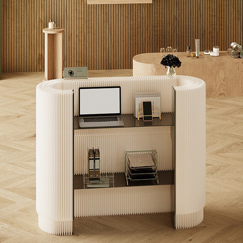 OFFINEO公式 | レジカウンター クラフト紙 モダン小型受付カウンター