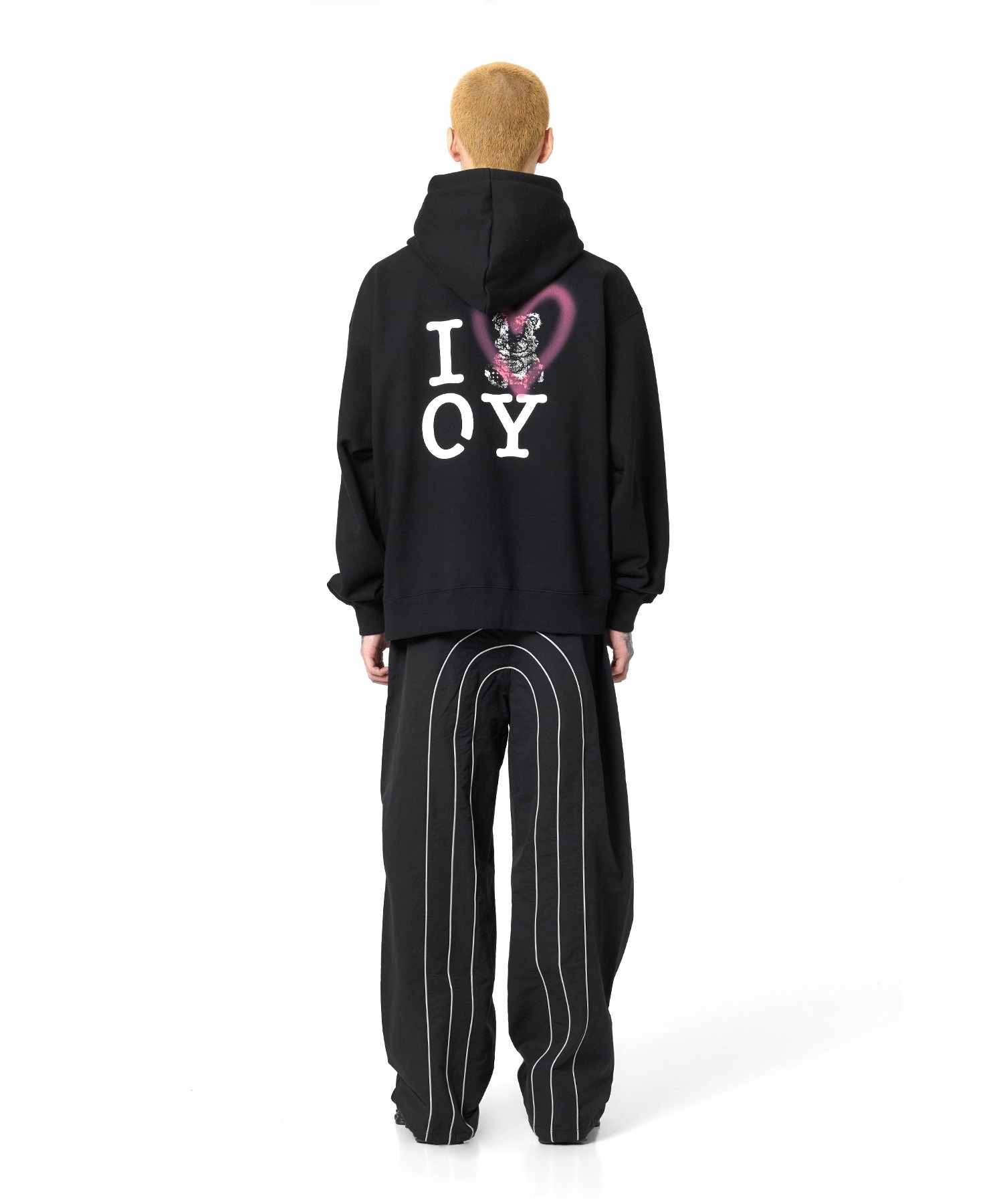 OY/オーワイ』I LOVE OY HOODIE ZIP UP/バックデザインジップアップ