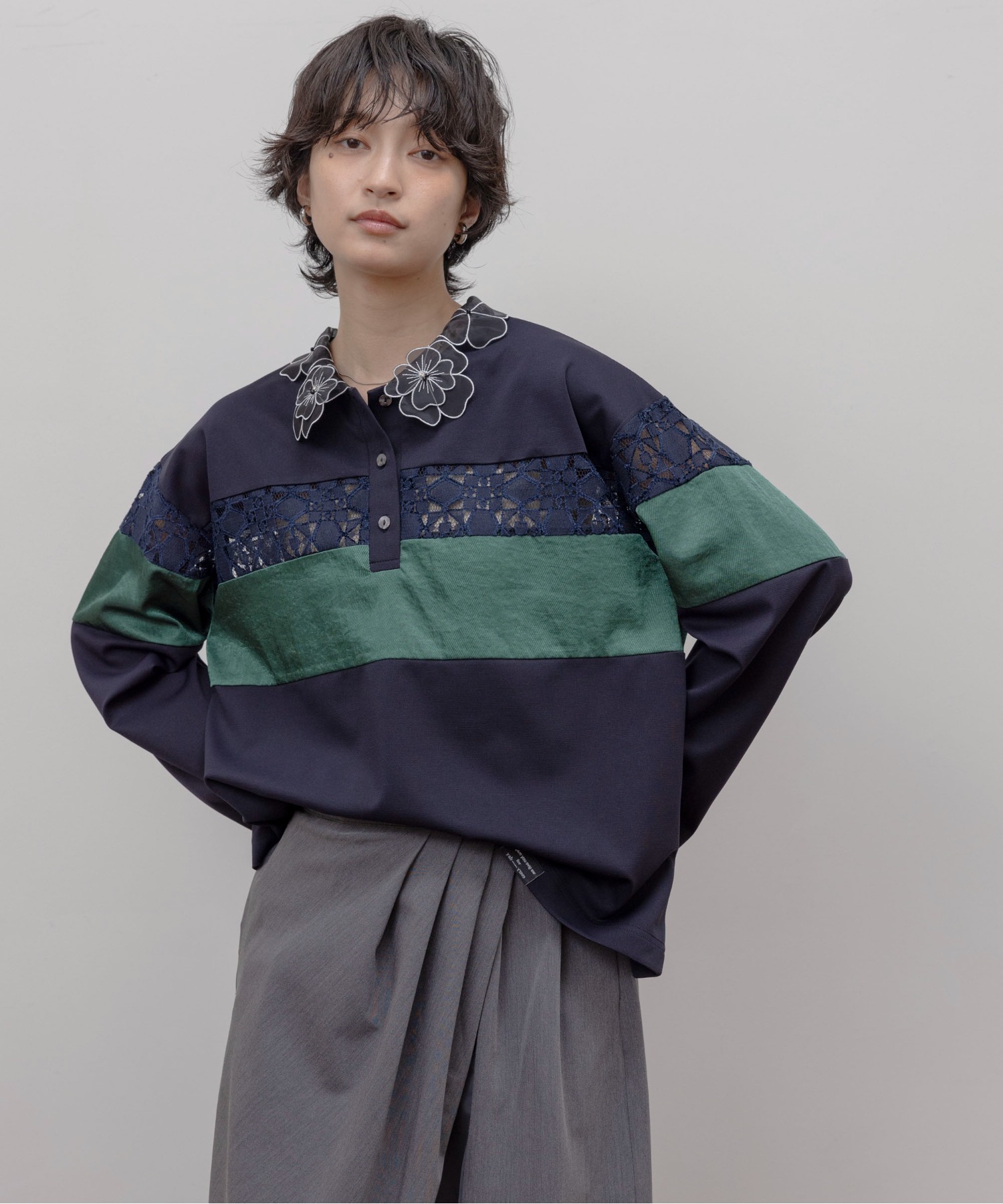 レースカラー ポロラガートップス Eimee Law│Eimee Law & LHELBIE