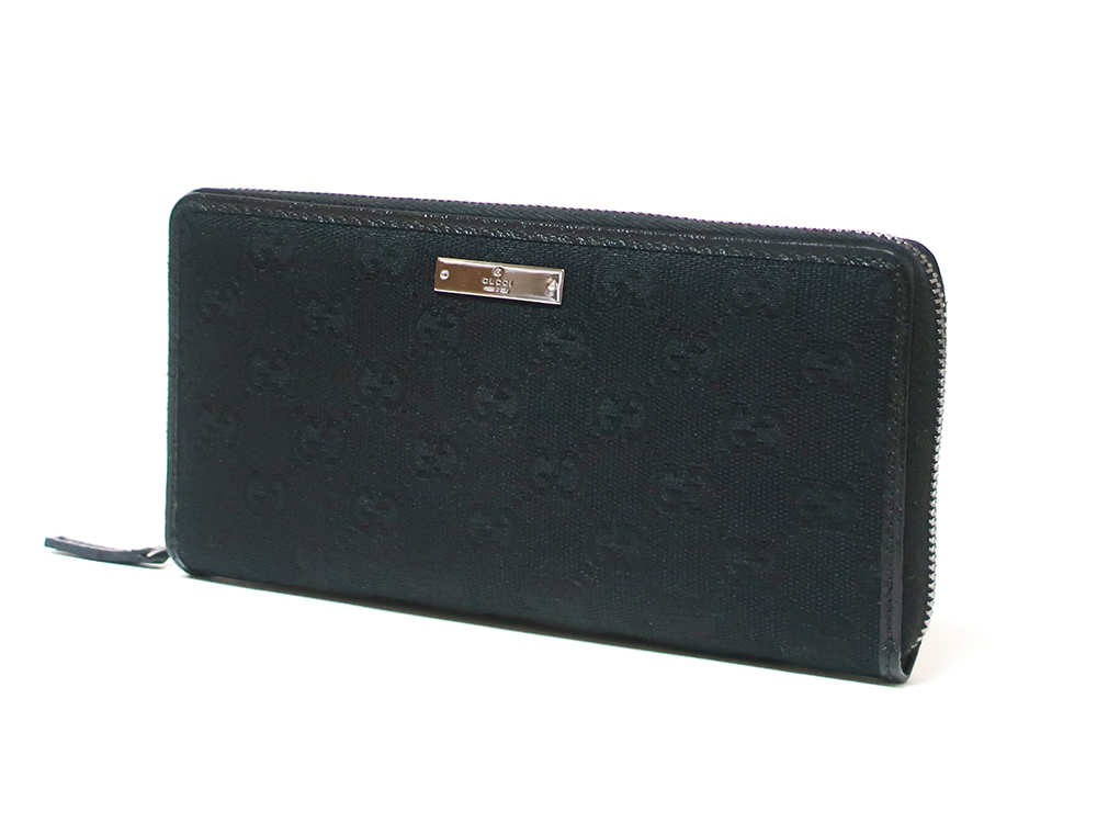 グッチ GGキャンバス 長財布 ブラック 112724 | 【オオクラヤ