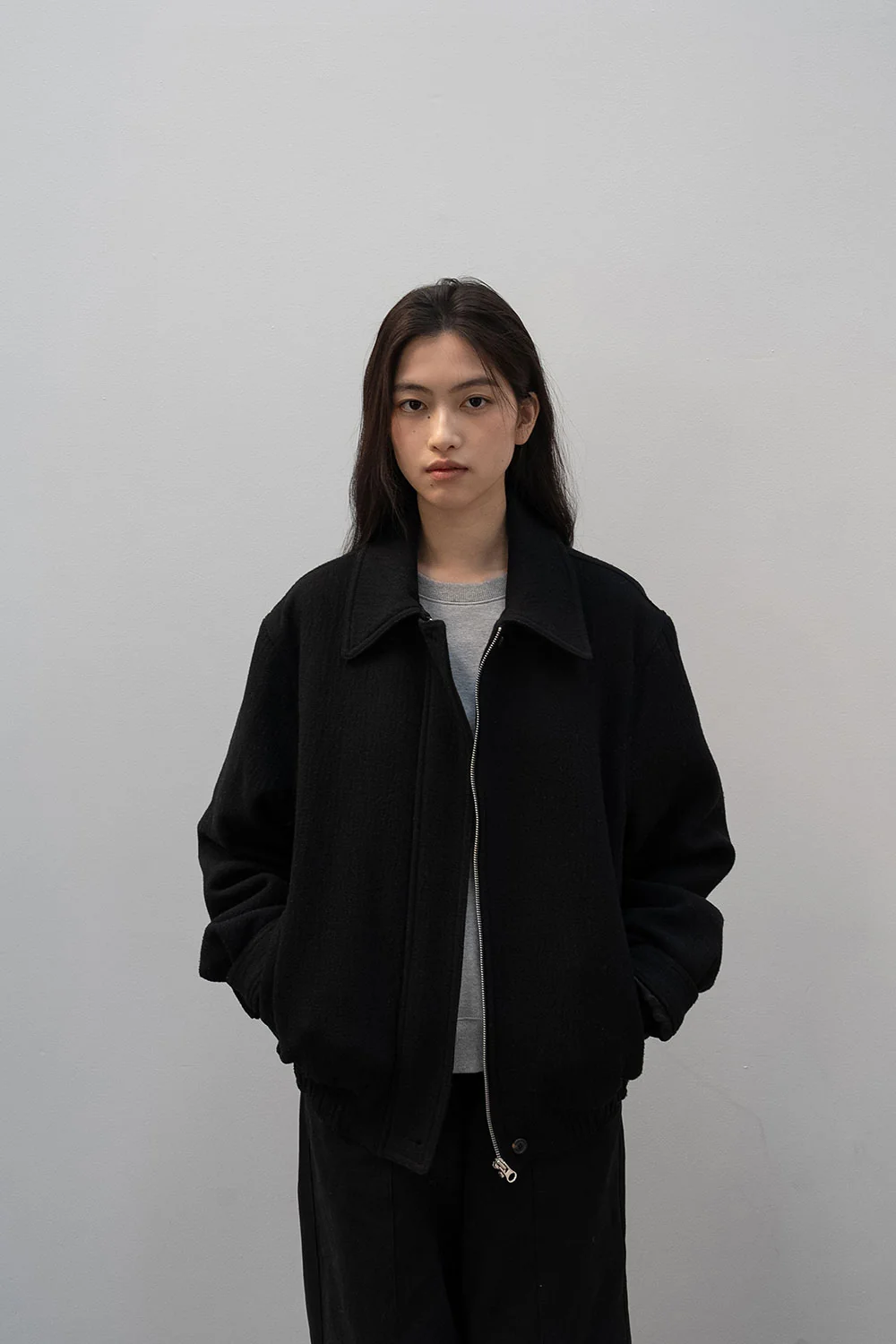 mannish wool blouson | OHOTORO