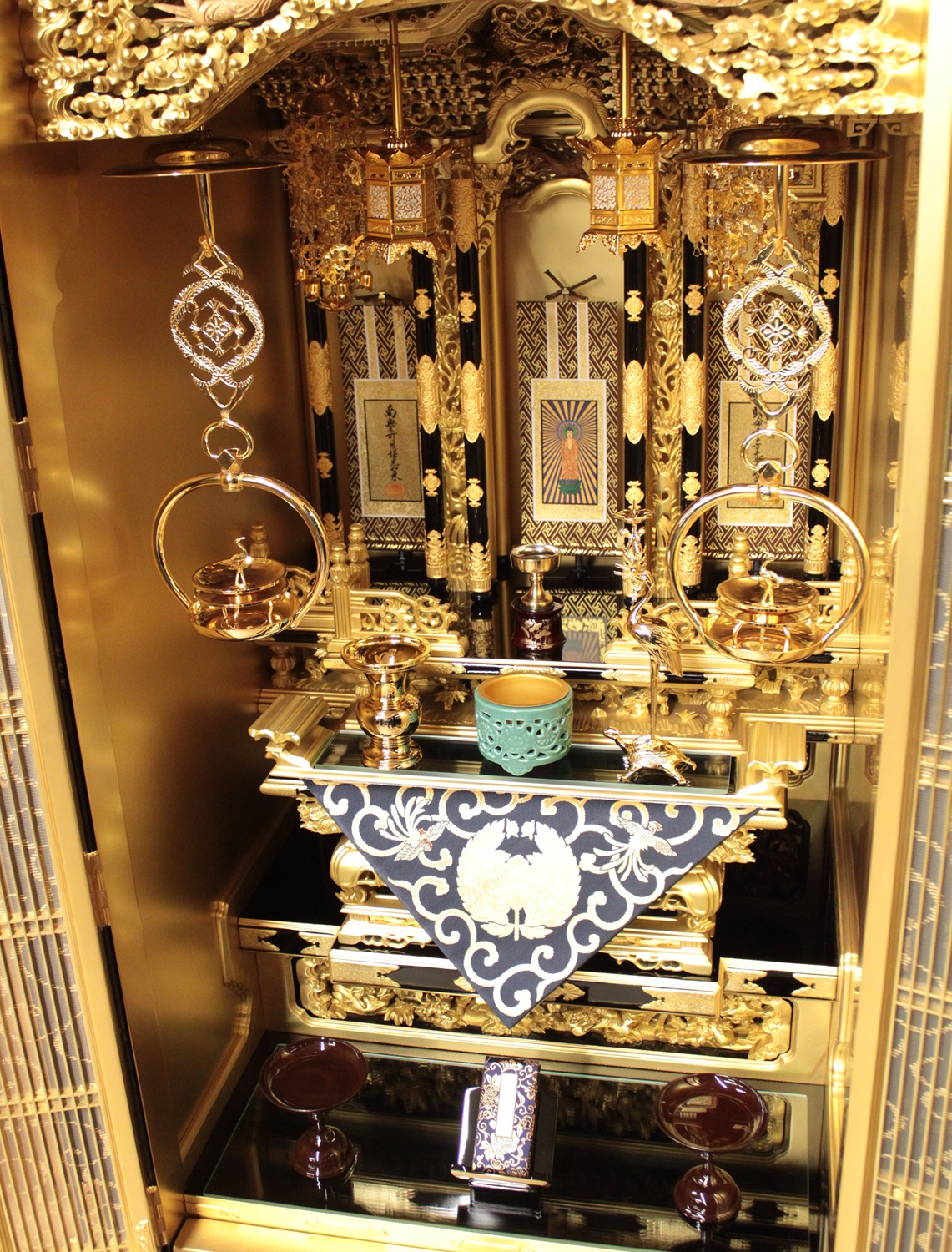 大阪型金仏壇 翠縁二尺22号総粉 東本願寺 浄土真宗大谷派